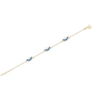 Diamond Line-Gülaylar 14 Ayar Sarı Altın Gemi Bileklik