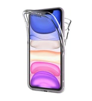 Apple İphone 11 (6.1’’) 360 Derece Kılıf Silikon Şeffaf Ön Arka