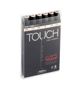 Touch Twin Marker 6 Renk Set TEN RENKLERİ A 