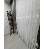 NİVEMESHOME BELYA APLİK4 1/3 PİLELİ BAMBU TÜL PERDE