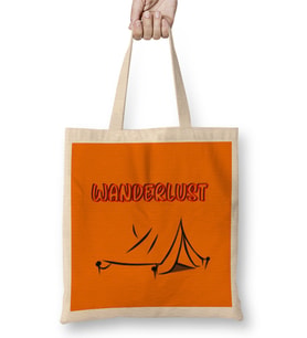 funny Travel gift design lover-Trippin Wanderlust Journey Adventurer Vacation Bez Çanta Uzun Saplı