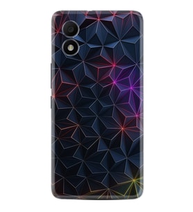 TCL 303 Kılıf Silikon Desen Özel Seri Renkli Prizmalar 1783
