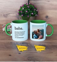 Babaya Hediye Kupa Bardak Yeşil Fotoğraflı Babalar Günü Doğum Günü Hediyesi