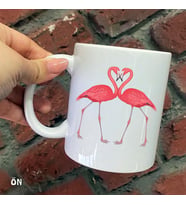 Size Özel Flamingo Seramik Baskılı Kupa Bardaklar