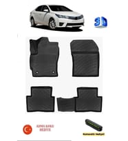 Rizline Toyota Corolla 2013-2018 Yılları Arası Uyumlu 3D Havuzlu Paspas ASMA KOKU VE NUMARATÖR HEDİYELİ