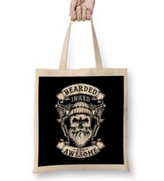 Bearded Inked And Awesome Badass Dad Bez Çanta Uzun Saplı