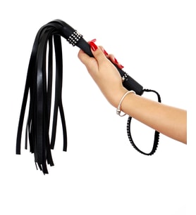 ETSMagaza Fetish Fantasy Series Black Sentetic Diamond Whip Taşlı Fetiş Kırbaç