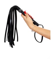 ETSMagaza Fetish Fantasy Series  Black Sentetic Diamond Whip Taşlı Fetiş Kırbaç
