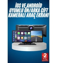 4k Ultra Araç İçi Ön Ve Arka Kameralı Ekran Hd 2 Kameralı Torpido Üstü Araç Multimedya