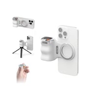 Beyaz Bluetooth MagSafe Tripod ve Işıklı Fotoğraf Çekim Seti