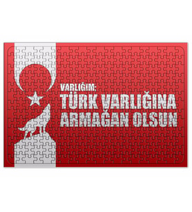 Ayyıldız Varlığın Türk Varlığına Armağan Olsun Türk Bayrağı Puzzle 240 Parça Yapboz