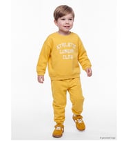 LCW baby Sarı Baskılı Erkek Bebek Eşofman Takımı