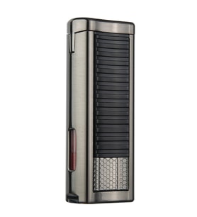 Quantoro Çift Torch Pürmüz Gunmetal Metal Puro Çakmağı - TRZ1138