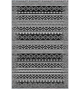 Eliana Home Baskılı, Yıkanabilir Kaymaz Taban Salon Halısı LNA1362-HY-1301 100x150 cm (Gri)