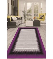 Dijital Kaymaz Taban Yıkanabilir Modern Renkli Salon Halısı Mutfak Halısı Yolluk ND-HT-1378 (Mor)