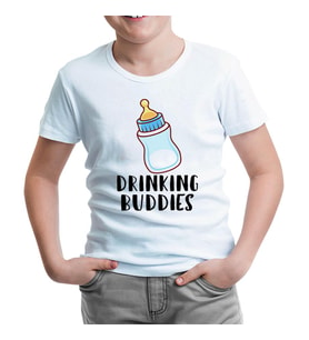 Drinking Buddies - Milk Beyaz Çocuk Tshirt