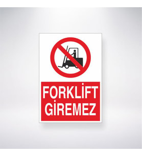 Forklift Giremez 21x28 Arkası Yapışkanlı Levha