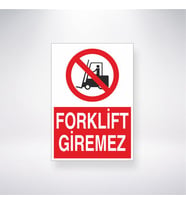 Forklift Giremez 21x28 Arkası Yapışkanlı Levha