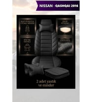 nissan qashqai 2016 Koltuk ve Kılıf uyumlu Yastık Lüks Siyah Minder 2 Minder 2 Yastık