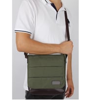 Bagacar Yeşil Unisex 13" 14" Laptop Mac Air Postacı Çantası (Çok Renkli)