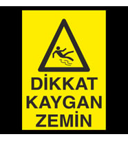 Dikkat Kaygan Zemin Uyarı Levhası 70x100cm (Karışık)