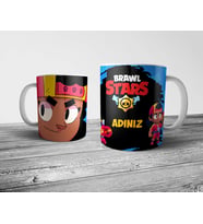 Pixxa Brawl Stars Meg Kişiye Özel İsimli Kupa Bardak Model 1