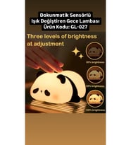 Sensörlü Panda Gece Lambası, Odanız İçin Sıcak ve Yumuşak Işık (Krem)