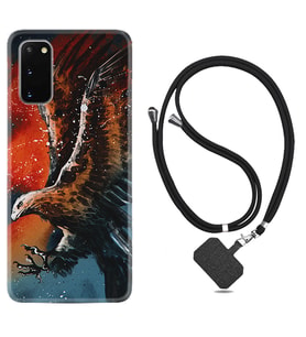 Samsung A02S A03S A10 A12 A13 A21S A22 Kılıf Boyun Askılı Silikon Kartal Uçarken 1718