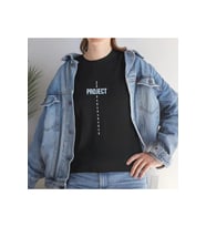 Unisex Bisiklet Yaka Baskılı T-Shirt - Siyah