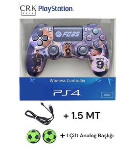 Playstation 4 DualShock Yeni Nesil V2 Yenilenmiş Gamepad + 1.5 MT Şarj Kablo + 1 Çift Analog Başlığı