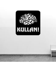 Beyin Tasarımlı ve Kullan Yazılı Mdf Tablo (Siyah)