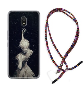 Xiaomi Redmi 8A 8 Pro 9C 9T 10C 11T Pro Kılıf Boyun Asklı Rasta Silikon Star Woman 1332