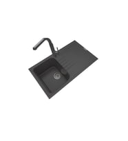 POLEX Cristalüx Granit Eviye P-02+Luxury Antrasit