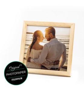 Kişiye Özel 20x20 cm Fotoğraflı Ahşap Çerçeve