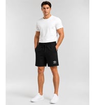 UMBRO Lotus Camp Erkek Siyah Pamuklu Spor Şort - TE0279