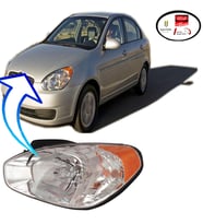 HYUNDAI ACCENT ERA MOTORLU SOL ÖN FAR SARI SİNYALLİ 2006--2009