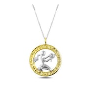 Gümüş Gold Başak Burcu Kolye