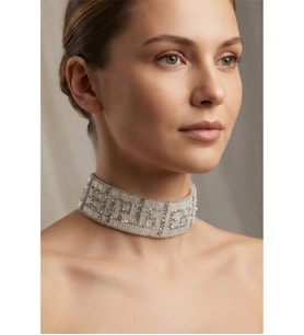 YENİ FULL KRİSTAL TAŞLI CHOKER KOLYE