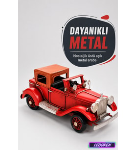 Klasik Dekoratif Metal Araba Retro Model Maket Vintage Hediyelik Masaüstü Biblo C0674