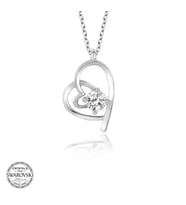 SWAROVSKİ TAŞLI TEK TAŞ 925 AYAR GÜMÜŞ KOLYE