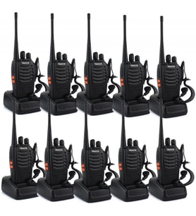 10 adet baofeng BF-999s telsiz seti siyah renk baofeng telsiz 10 adet set baofeng BF-888s el telsizi bf-888s bf-999s zt-v68 Telsiz Walkie Talkie + (KULAKLIK HEDİYELİ)