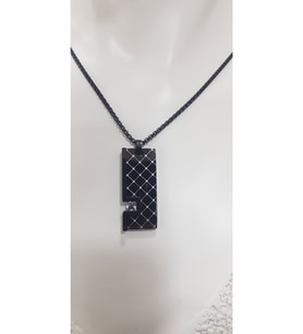 Geometrik Çizim Taş Detaylı Siyah Renk Unisex