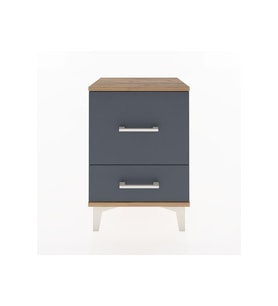 Arges Komodin 2 Çekmeceli 44x30x64 Çam-Antrasit
