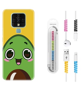Tecno Camon 16 18P Pova 3 Pova Neo Kılıf Kablo Koruma Spiral Silikon Avo Şekerto 1626