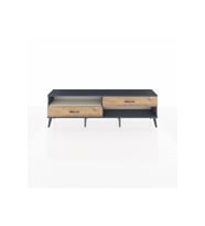 Arges TV Ünitesi Tek Raflı 2 Çekmeceli  176x30x51 Antrasit-Aytaşı/Çam