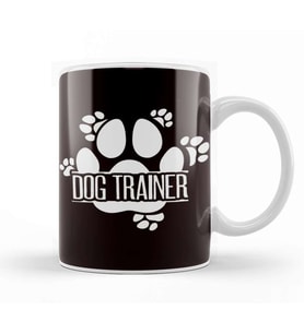 Dog Trainer Paw Dogs Training Animal Teaching Behavior Pet Kupa Bardak Porselen
