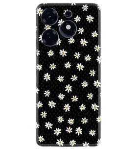 Tecno Spark 10 Pro Kılıf Resimli Desenli Silikon Platinium Series Papatyalar 1866