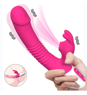 A2 - Şarjlı Akıllı Isıtmalı Güçlü Titreşimli G-Spot ve Klitoris Emiş Uyarıcı Yapay Penis Rabbit Vibratör