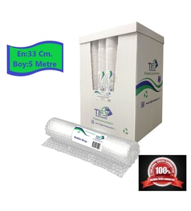 Balonlu Naylon Sargı 5 Adet 33 cm En 5 Metre Boyunda Havalı Eşya Koruma Ambalaj Pat Pat 5' li