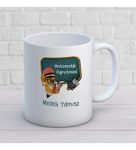 Kişiye Özel Meslek Matematik Öğretmeni Hediyelik Kupa barda